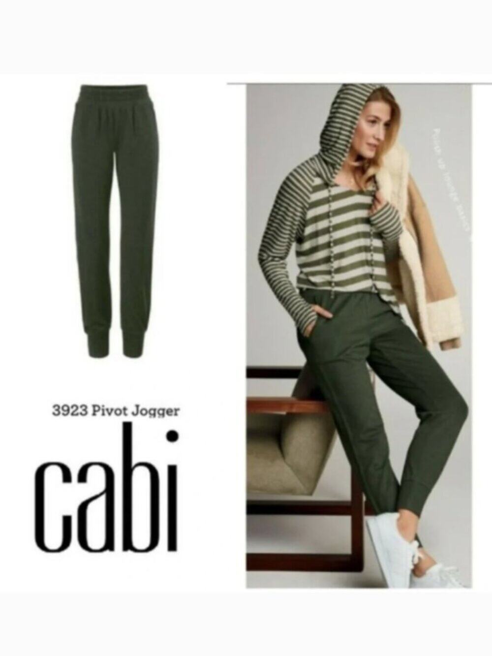 Cabi Olive Green Pivot Jogger #3923 - Size M